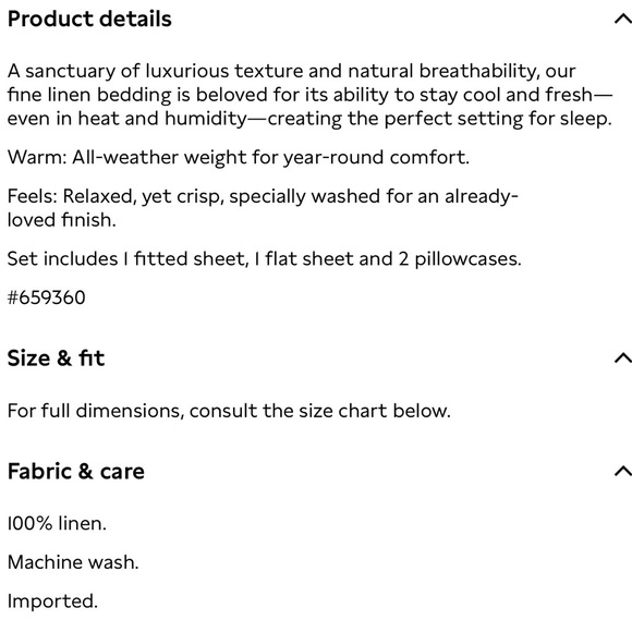 BR HOME 100% Linen Sheet Set - Picture 3 of 8